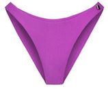 High leg bikinibroekje met ribstructuur paars