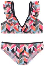 Bustierbikini met geometrische print