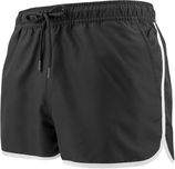 Zwemshort runner retro zwart