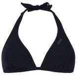 Voorgevormde halter bikinitop MIXCAVIAR met ribstructuur zwart