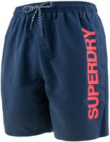 Rits zwemshort sport graphic logo blauw