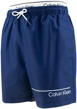 Jongens zwemshort double waistband logo blauw