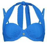 TC WOW voorgevormde beugel bikinitop met textuur blauw