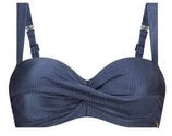 TC WOW voorgevormde beugel bikinitop met textuur donkerblauw