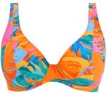Niet-voorgevormde beugel bikinitop Aloha Cost oranje/turquoise/roze