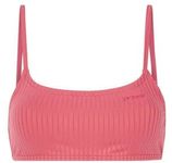 Voorgevormde crop bikinitop MIXRUBY met ribstructuur roze