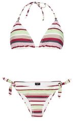 Voorgevormde triangel bikini PRTBANDITA groen/roze/rood