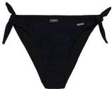 Strik bikinibroekje MIXBLOEM met ribstructuur zwart