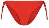 Strik bikinibroekje met ribstructuur rood