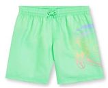 Zwemshort met printopdruk neon groen