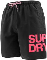 Rits zwemshort sportswear logo zwart