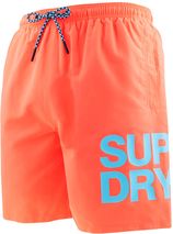 Rits zwemshort sportswear logo neon oranje