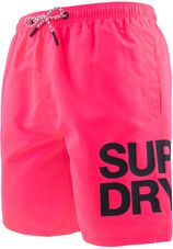 Rits zwemshort sportswear logo neon roze