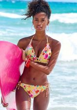 Triangel-bikinitop Mila met gebloemd design