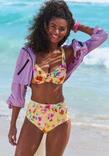 Beugelbikinitop in bandeaumodel Mila met gebloemd design