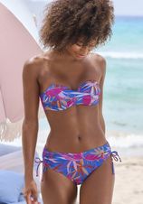 Beugelbikinitop in bandeaumodel Soleil met gedraaide look