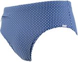 Rits zwemslip print blauw & wit