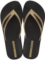 Dames teenslippers anatomic bossa soft zwart