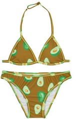 Triangel bikini bruin/groen