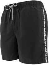 Zwemshort tape logo zwart