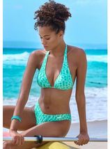 Triangel-bikinitop Letra met geweldige woorden