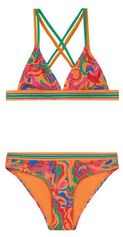 Triangel bikini Luna oranje/groen