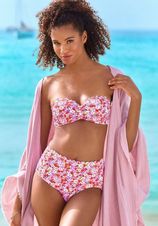 Beugelbikinitop in bandeaumodel Jasmijn in bloemenprint