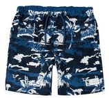 KIDS zwemshort NKMZABA met all over print donkerblauw/wit