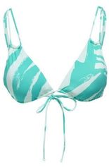 Voorgevormde triangel bikinitop ONLBARI turquoise/wit