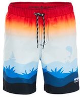 Zwemshort rood/blauw/oranje