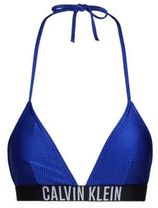 Voorgevormde triangel bikinitop blauw