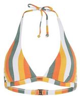 Voorgevormde halter bikinitop Marga oranje/wit/groen
