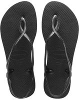 Dames teenslippers luna zwart