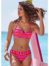 Beugelbikinitop in bandeaumodel Fun in een trendy streepdessin