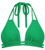 TC WOW voorgevormde triangel bikinitop met textuur groen