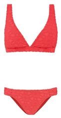 Voorgevormde triangel bikini Amy met textuur roze