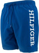 Zwemshort caps side logo blauw