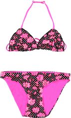 Zee & Zo pink / zwarte meisjes bikini Manana Flower