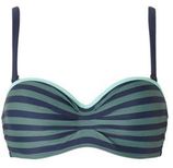 Beachlife beugel bikinitop donkerblauw/groen