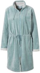 Vandyck fleece badjas met ritssluiting lichtgroen